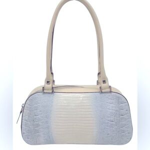SALVATORE FERRAGAMO Lizard Skin Embossed Shoulder Bag, EUC